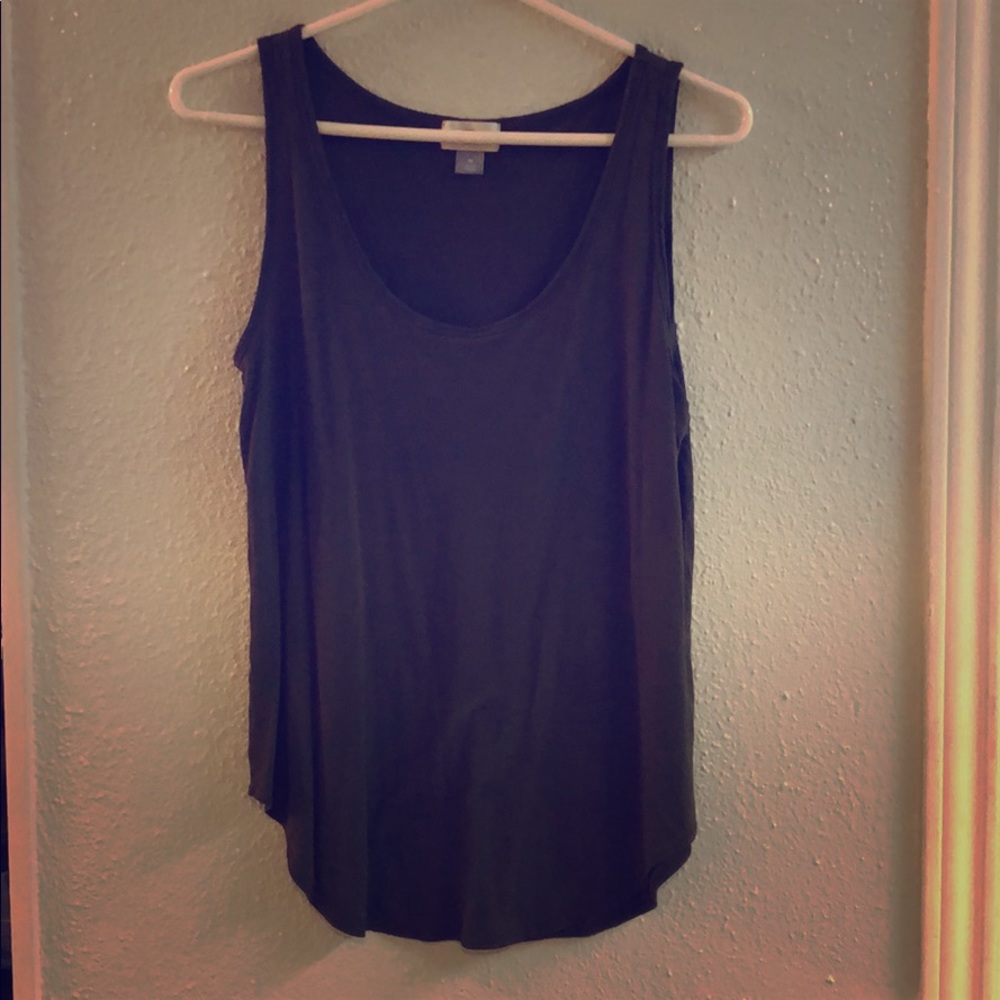 Olive Green Scoop Neck Tank Top